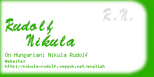 rudolf nikula business card